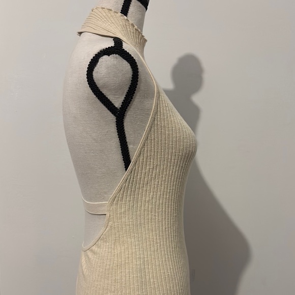 Cream Ribbed Halter Top - Picture 6 of 6